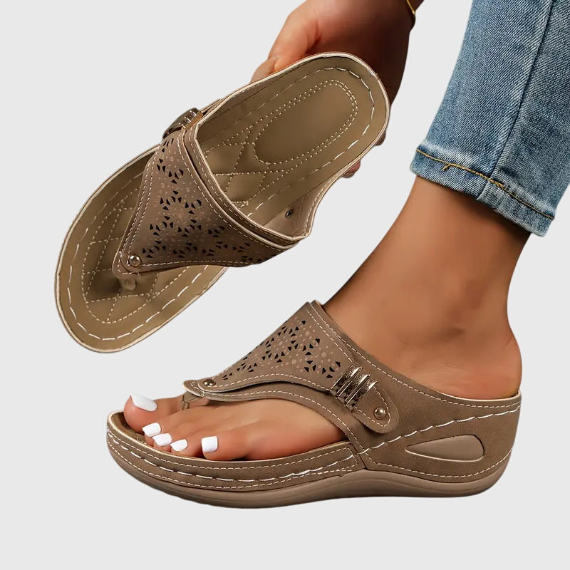 Sandali Ortopedici Slip-On da Donna | Suola a Wedge e Supporto Ergonomico