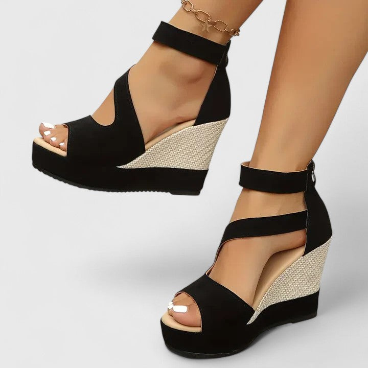 Sandali Ortopedici da Donna con Tacco a Wedge | Imbottitura e Cinghie Elastiche
