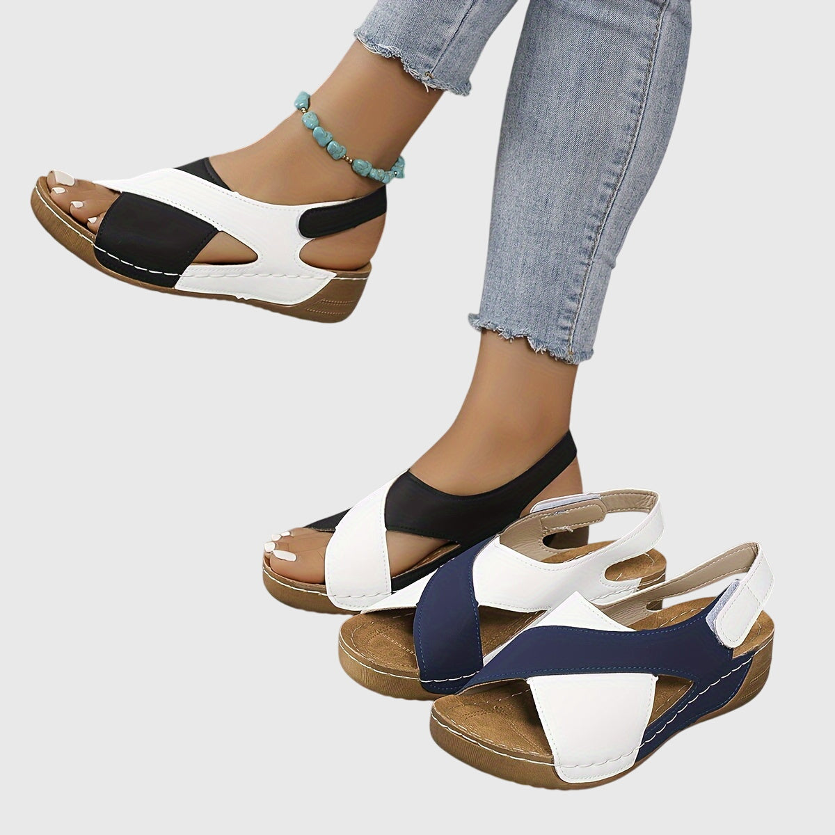 Sandali Ortopedici Comfort da Donna | Supporto Anatomico e Cinturini Regolabili