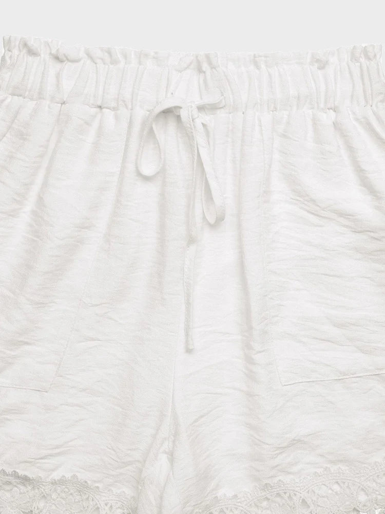 Pantaloncini Copricostume Boho in Pizzo da Donna