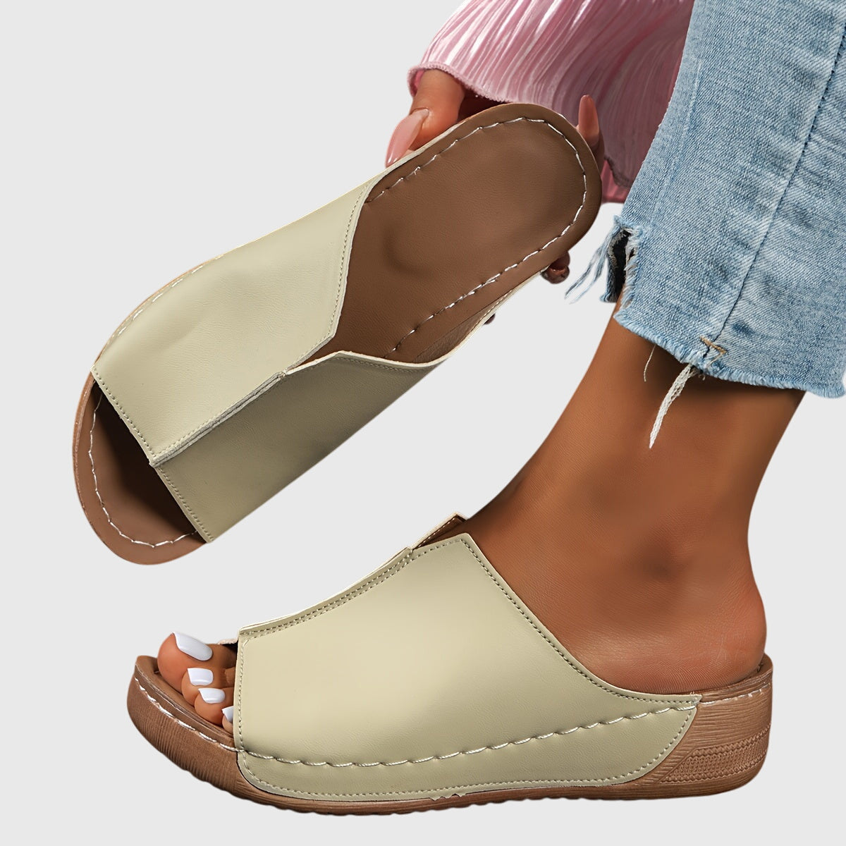 Sandali Ortopedici Eleganti da Donna | Punta Aperta e Cinghie Regolabili