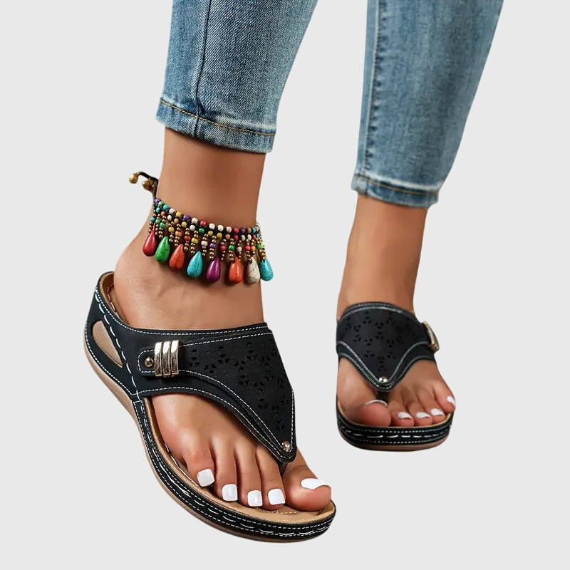 Sandali Ortopedici Slip-On da Donna | Suola a Wedge e Supporto Ergonomico