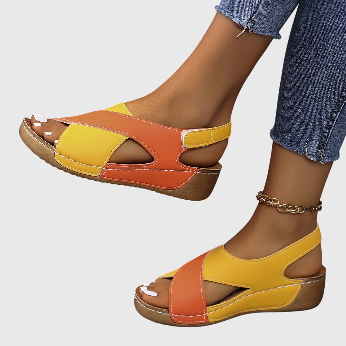 Sandali Ortopedici Comfort da Donna | Supporto Anatomico e Cinturini Regolabili