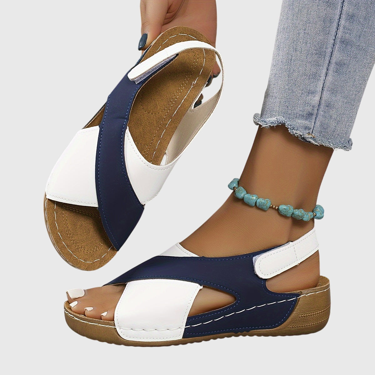 Sandali Ortopedici Comfort da Donna | Supporto Anatomico e Cinturini Regolabili