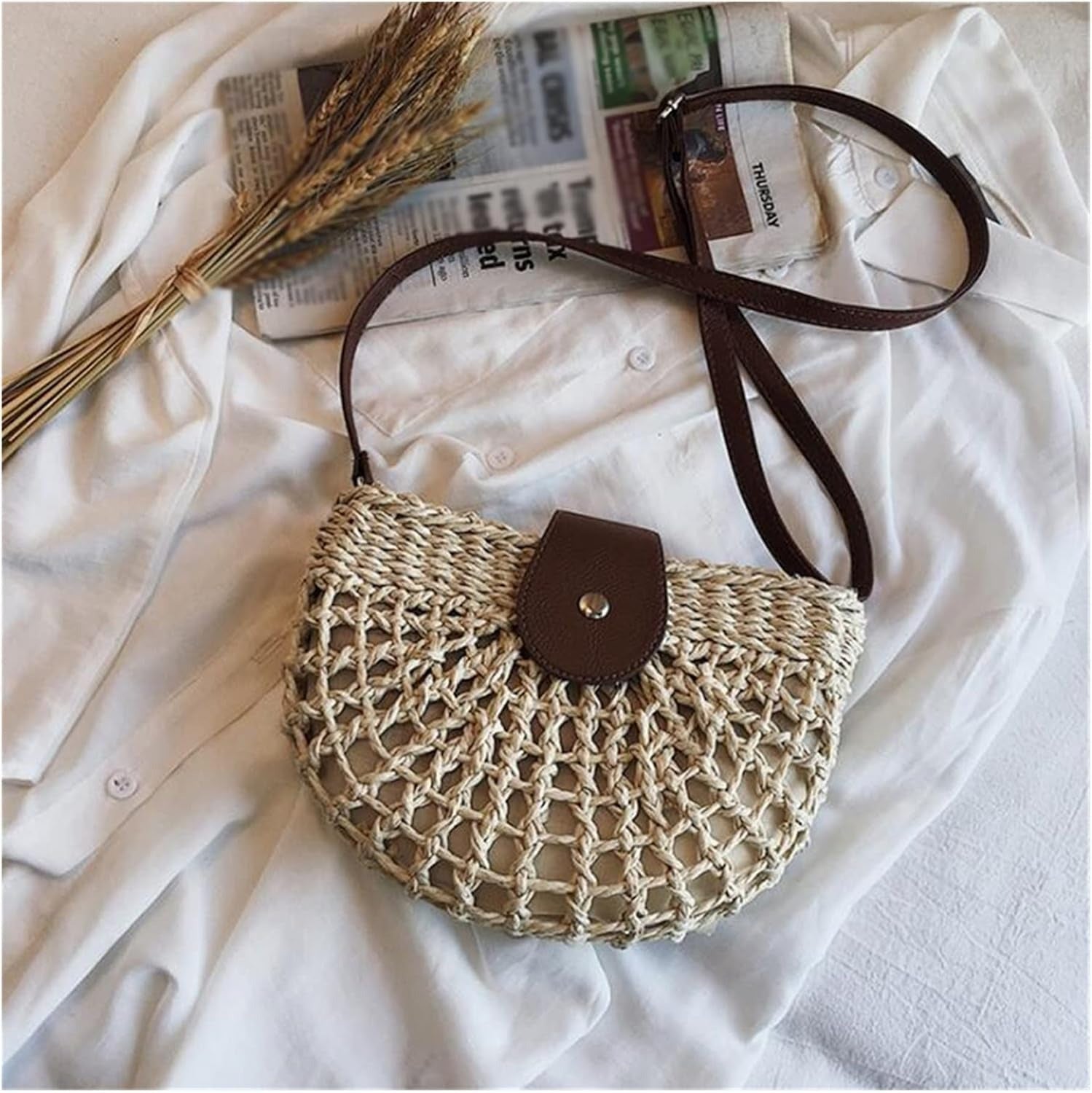 La Positano — Piccola Borsa Intrecciata a Mano