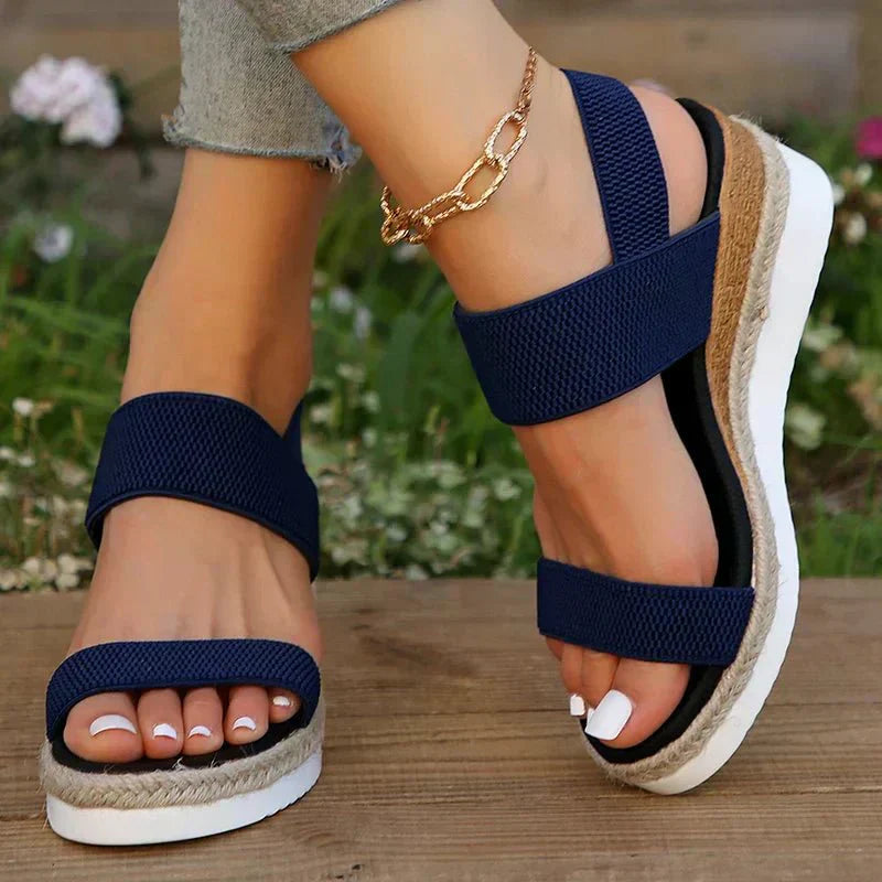 Sandali Ortopedici da Donna con Piattaforma | Cinghie Elastiche e Suola Sportiva