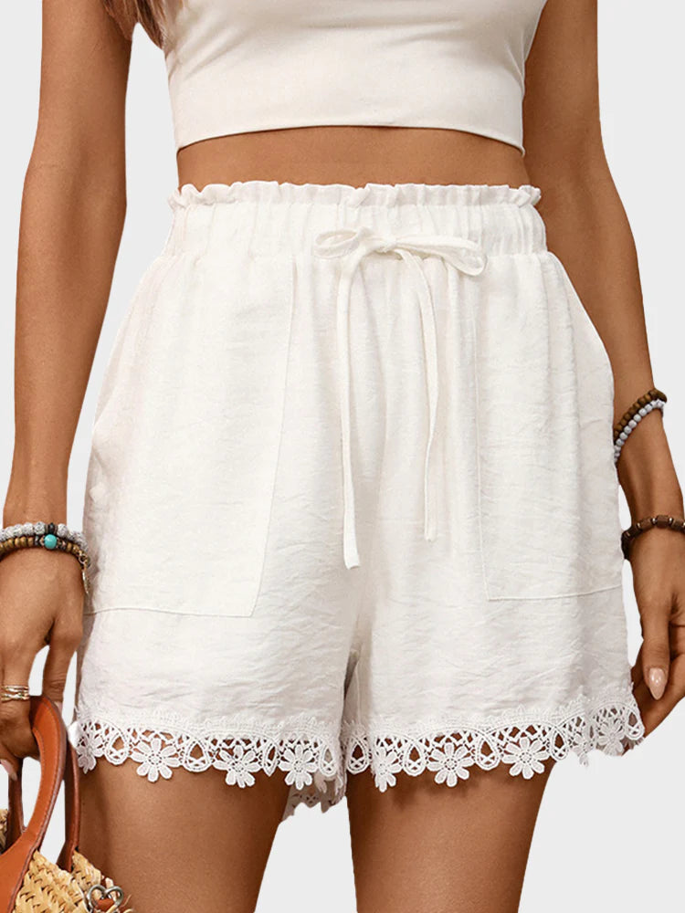 Pantaloncini Copricostume Boho in Pizzo da Donna