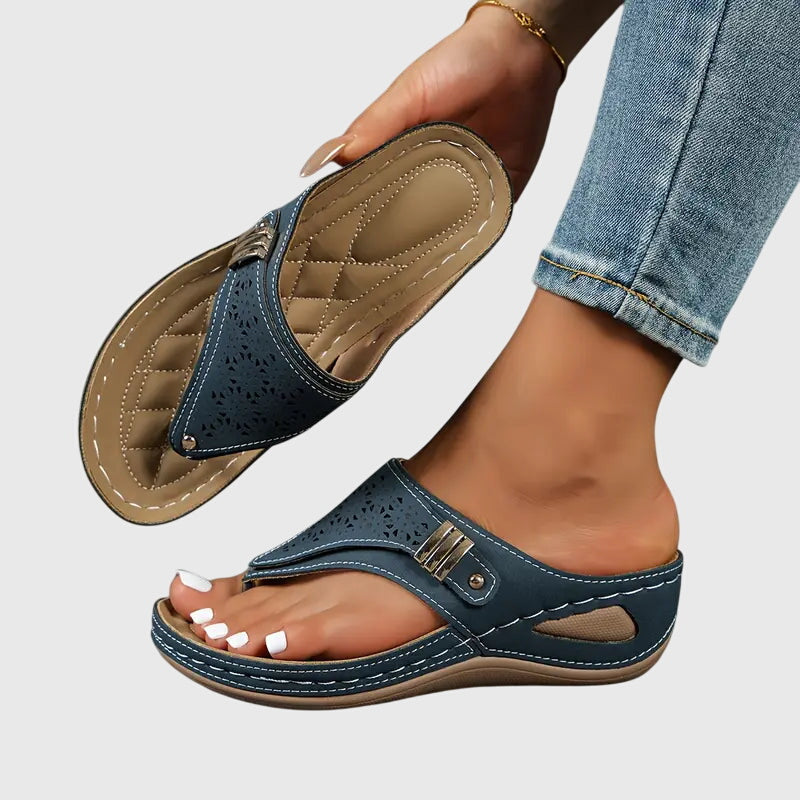 Sandali Ortopedici Slip-On da Donna | Suola a Wedge e Supporto Ergonomico