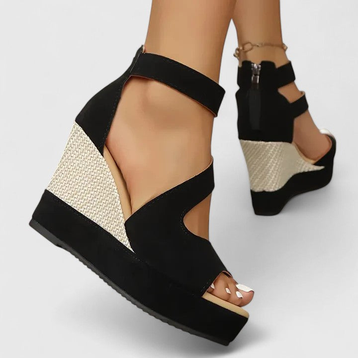 Sandali Ortopedici da Donna con Tacco a Wedge | Imbottitura e Cinghie Elastiche