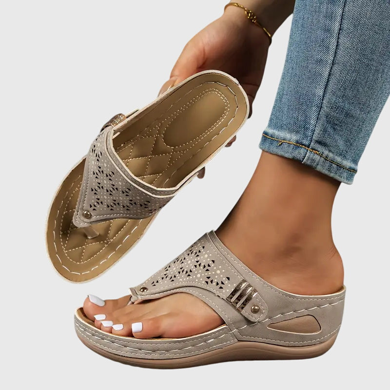 Sandali Ortopedici Slip-On da Donna | Suola a Wedge e Supporto Ergonomico