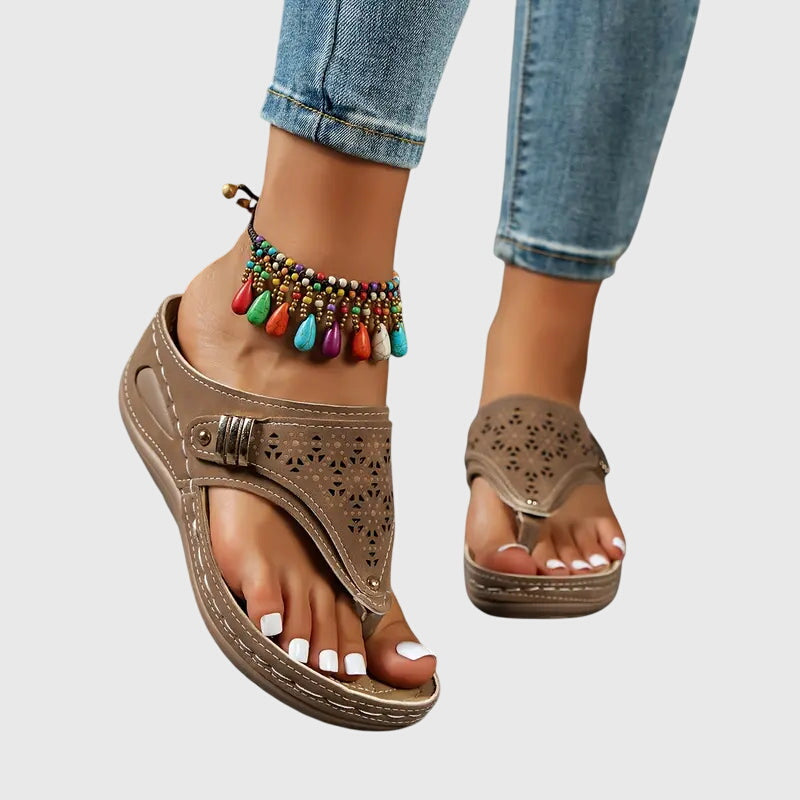 Sandali Ortopedici Slip-On da Donna | Suola a Wedge e Supporto Ergonomico