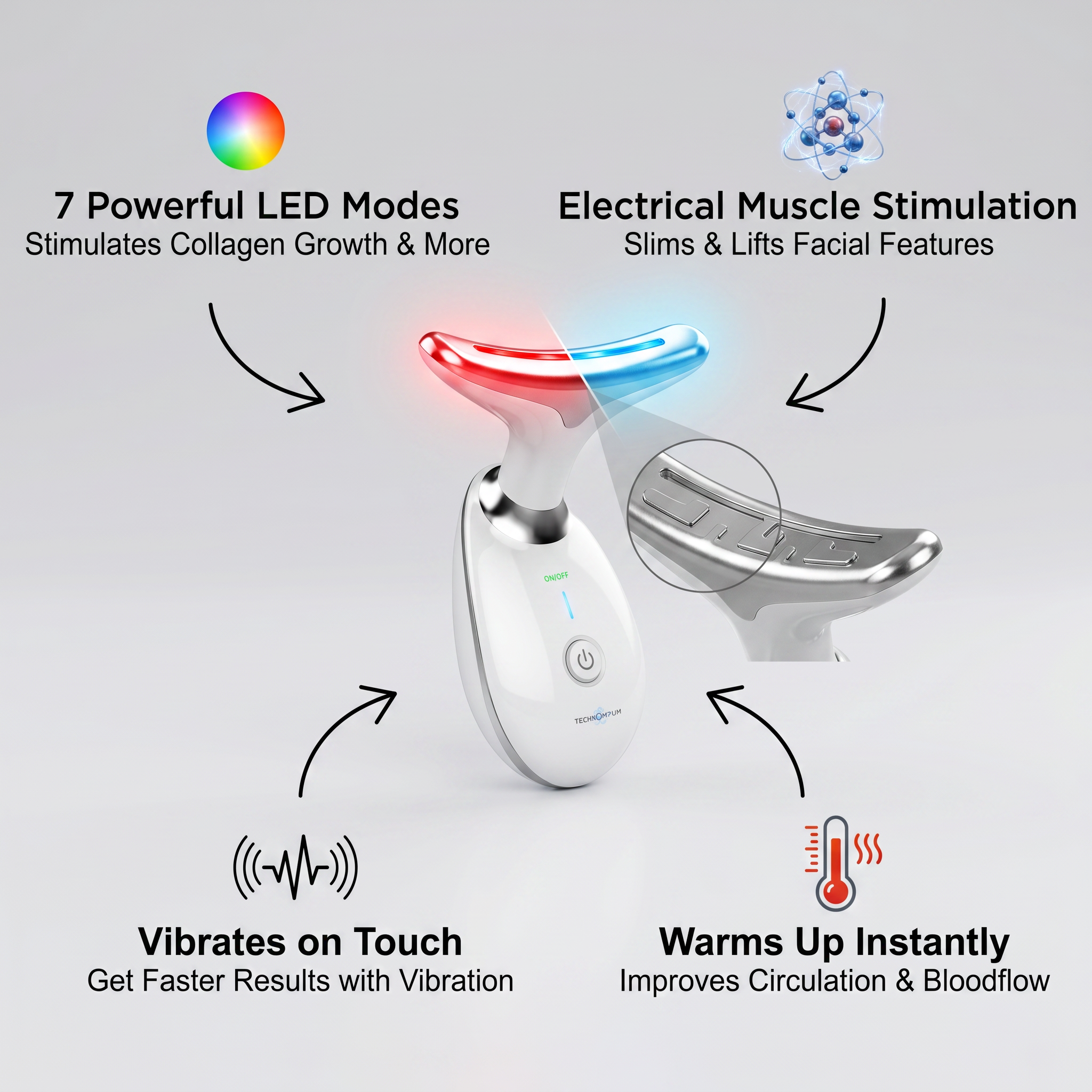 GlowLift Pro™ EMS & LED Face Massager