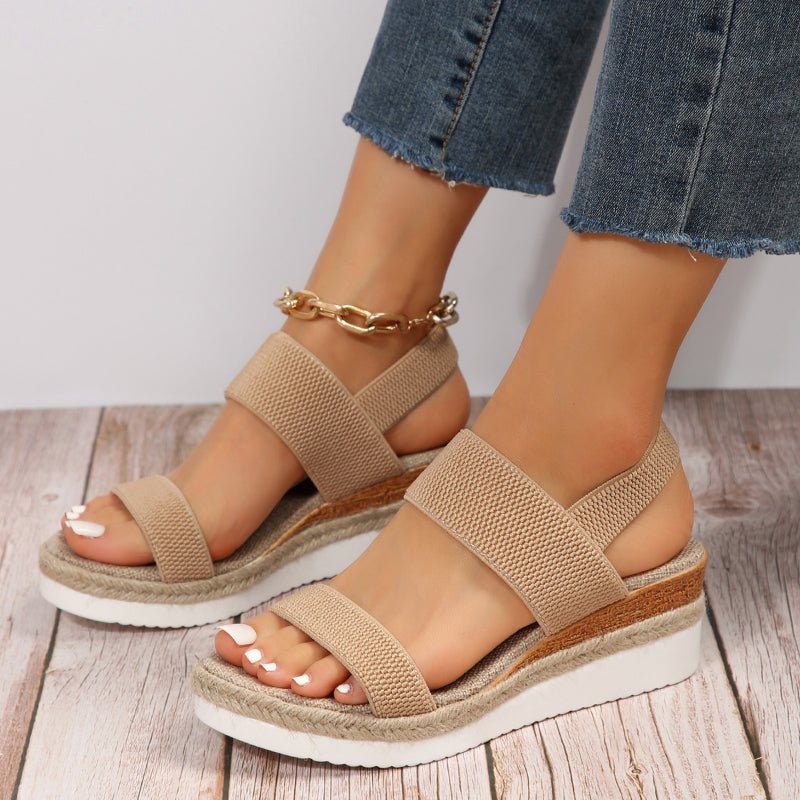 Sandali Ortopedici da Donna con Piattaforma | Cinghie Elastiche e Suola Sportiva