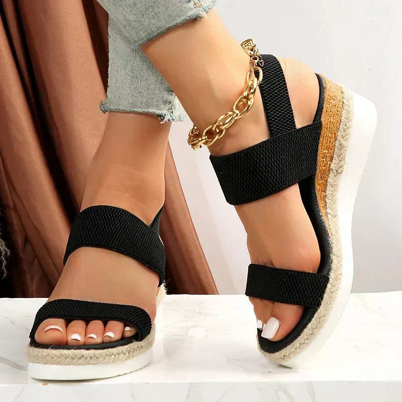 Sandali Ortopedici da Donna con Piattaforma | Cinghie Elastiche e Suola Sportiva