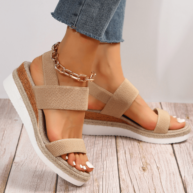 Sandali Ortopedici da Donna con Piattaforma | Cinghie Elastiche e Suola Sportiva